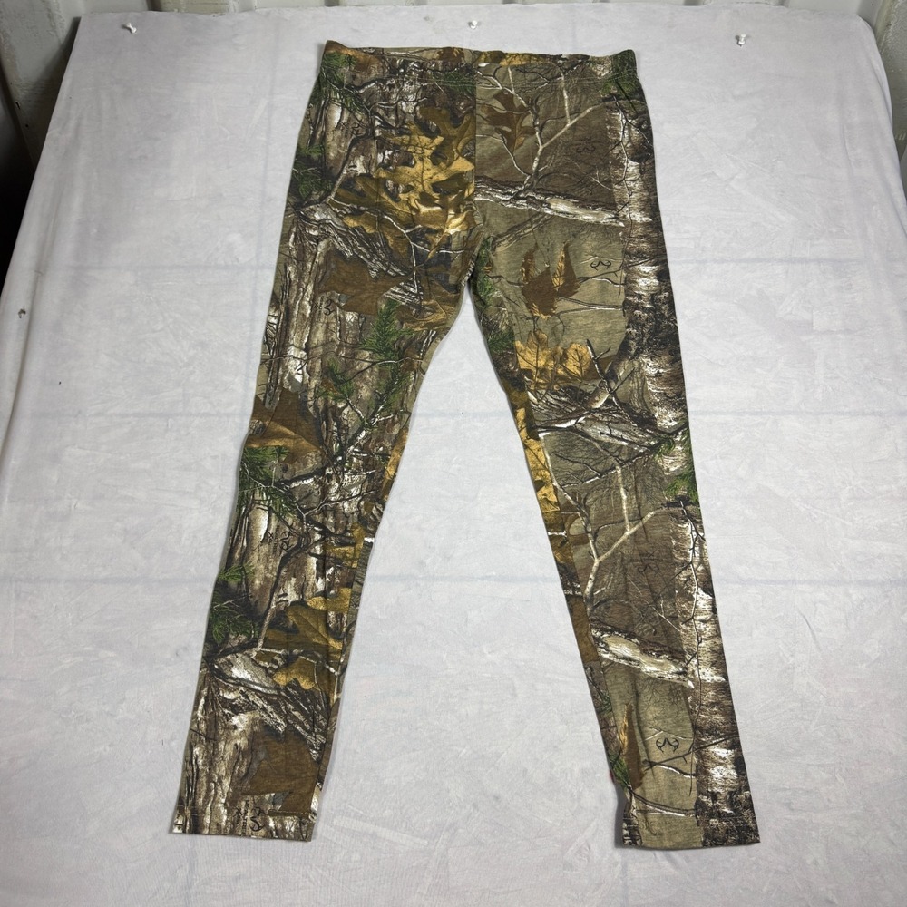 Realtree Womens Jungle Forest Camo Pants Olive Green Outdoor Vintage Y2K X-Large